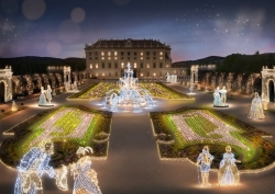 Svetelná záhrada v Schönbrunne