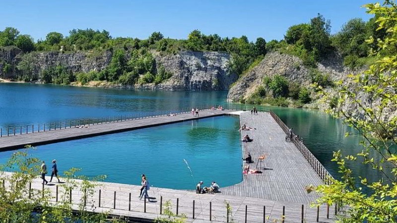 Kúpanie v Modrej lagúne pri Krakowe