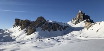 Lyžovačka v stredisku Folgarida-Marilleva v údolí Val di Sole