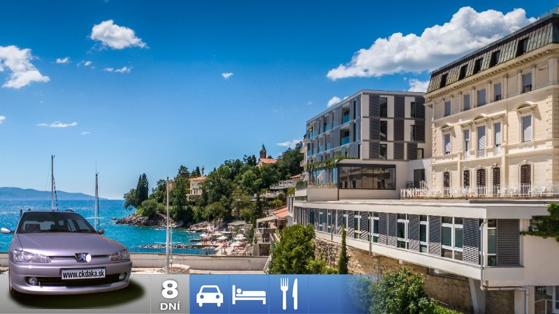 Týždeň na Opatijskej riviére s vlastnou dopravou a polpenziou - hotel Istra 3*